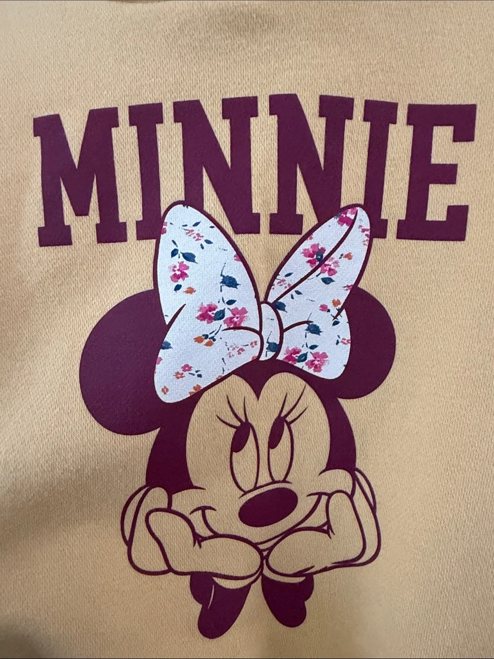 GAP Yellow Minnie Mouse Hooded Sweatshirt with Ear Details